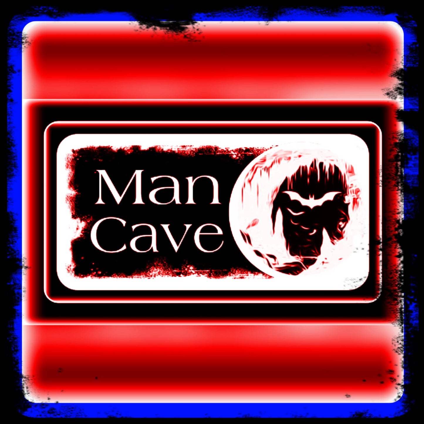 #17 Man Cave EDC Pocket Charm Woodland Burlap Micarta with Single Glow Vintage Micarta