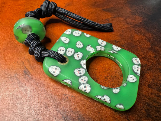 #26 Man Cave EDC Pocket Charm Jason Glow with Green Glow Layers