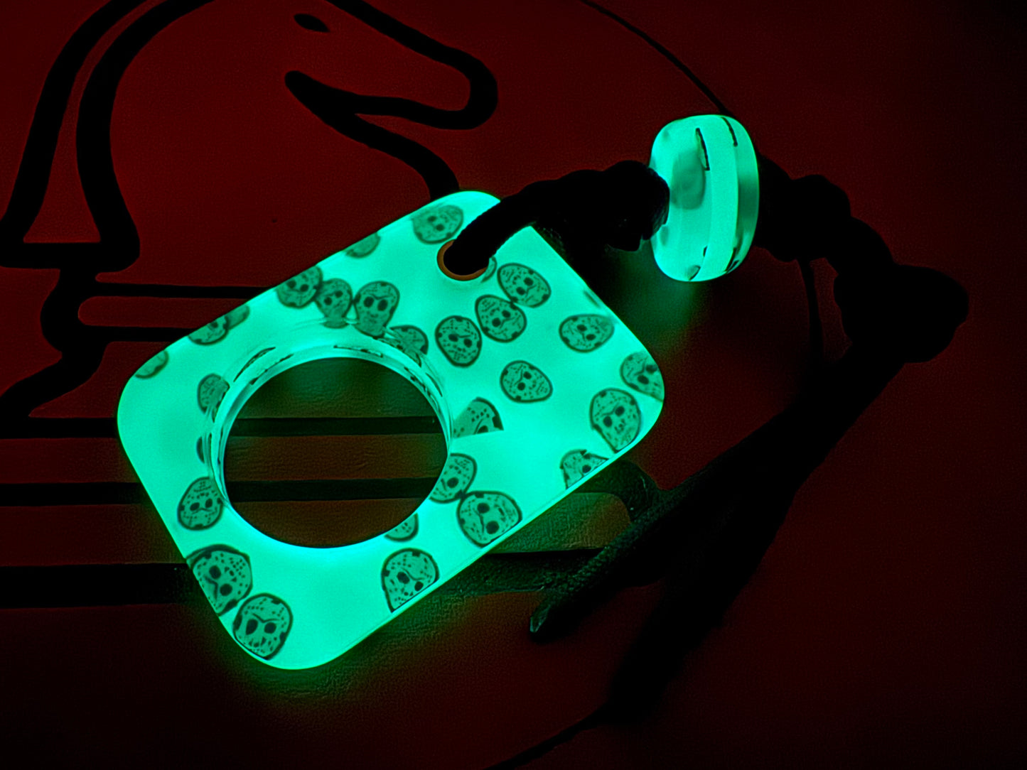 #26 Man Cave EDC Pocket Charm Jason Glow with Green Glow Layers