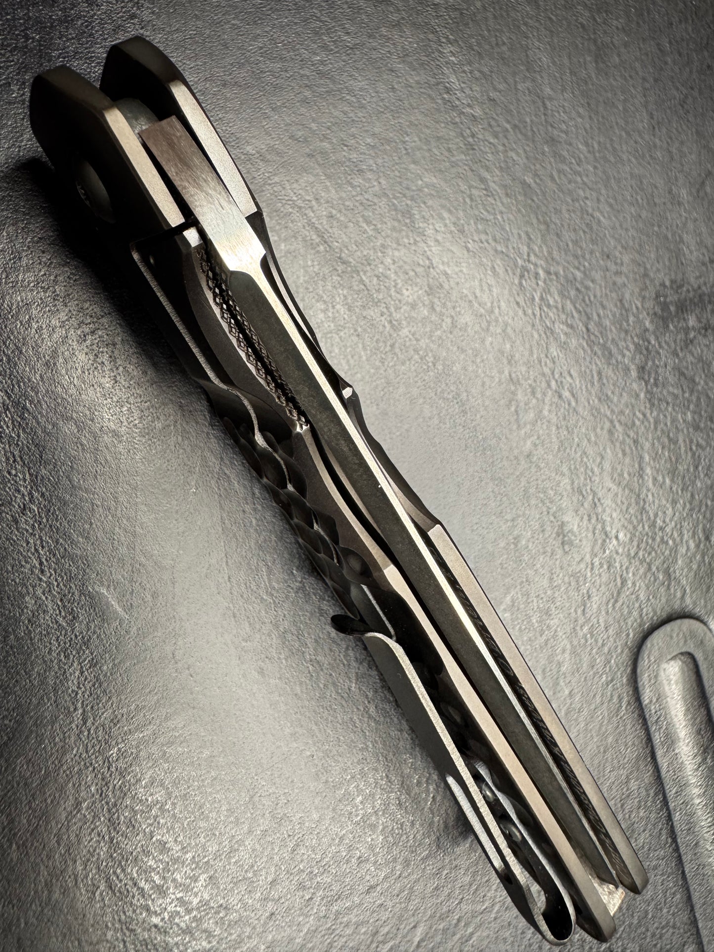 Clark Custom Model 65 with CPM 3V Blade and Cobblestone Handle Milling