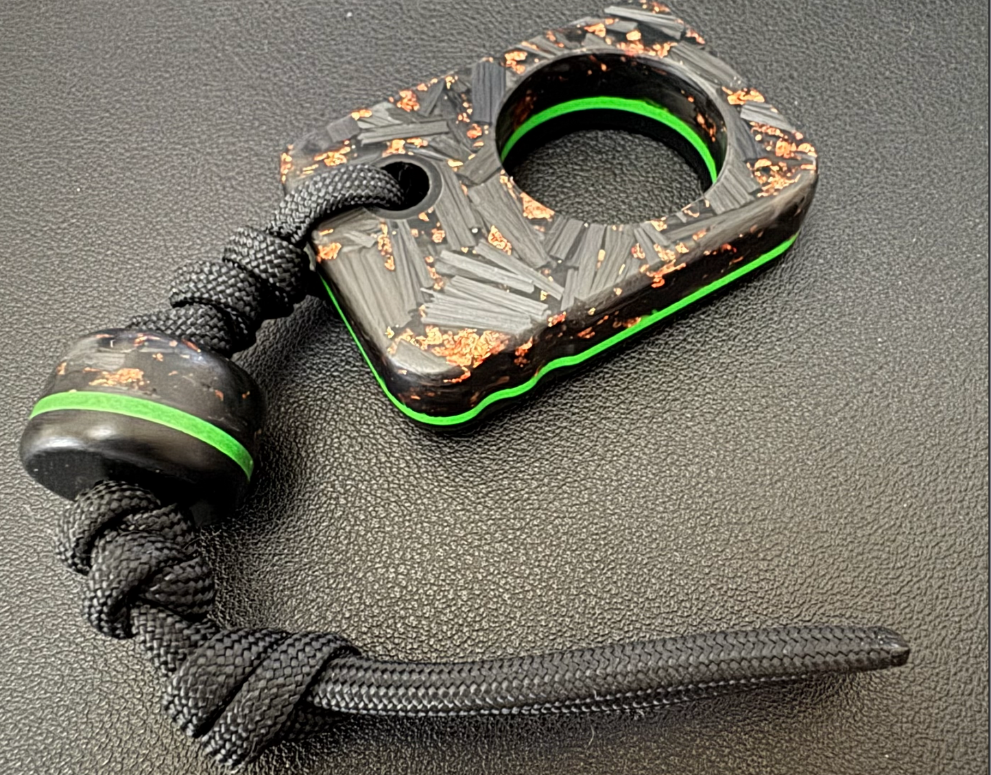 Man Cave EDC Pocket Charm Copper Flake Shred with Glow Core