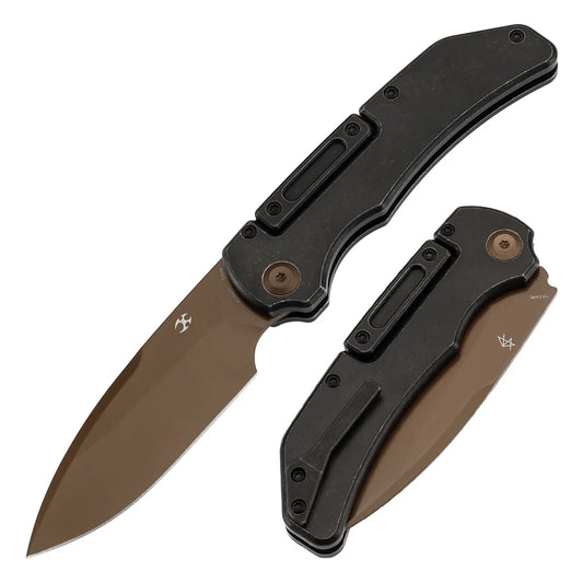Kansept Hazard Bali Lock Knife Blackwash Titanium Handle K1104H2