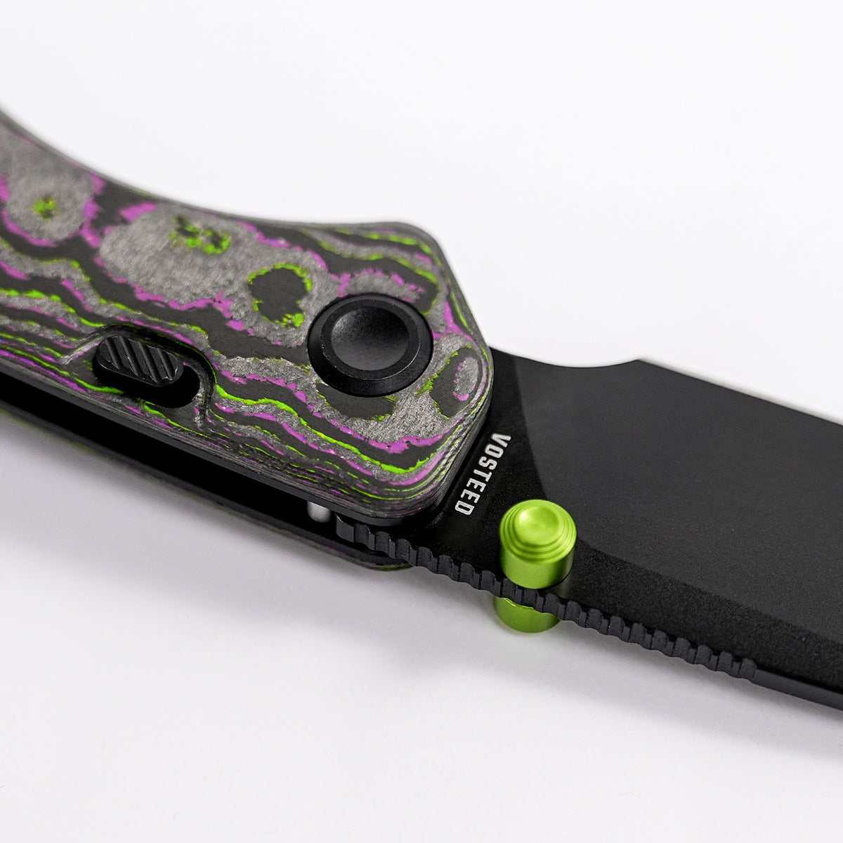 Vosteed Marten 330 - World Breaker Camo Carbon and M390 Black Coated Blade - Every Day Gear Exclusive - VOSA1621