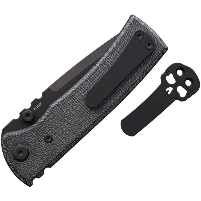Chaves Redencion Street Elmax Black Blade with Black Linen Micarta Handle