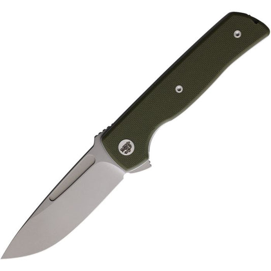 Terzuola ATCF Lite Nitro-V Stonewash Blade with Green G10 Handle