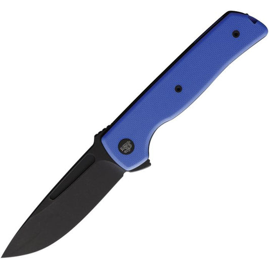 Terzuola ATCF Lite Nitro-V Black Blade with Linerlock Blue G10 Handle