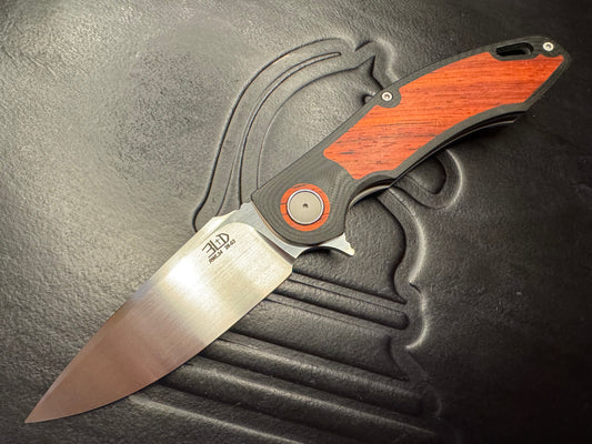 3LD Model H4 Standard RWL 34 Blade with Padauk Wood inlay and Black G10 (Riaan Manser)