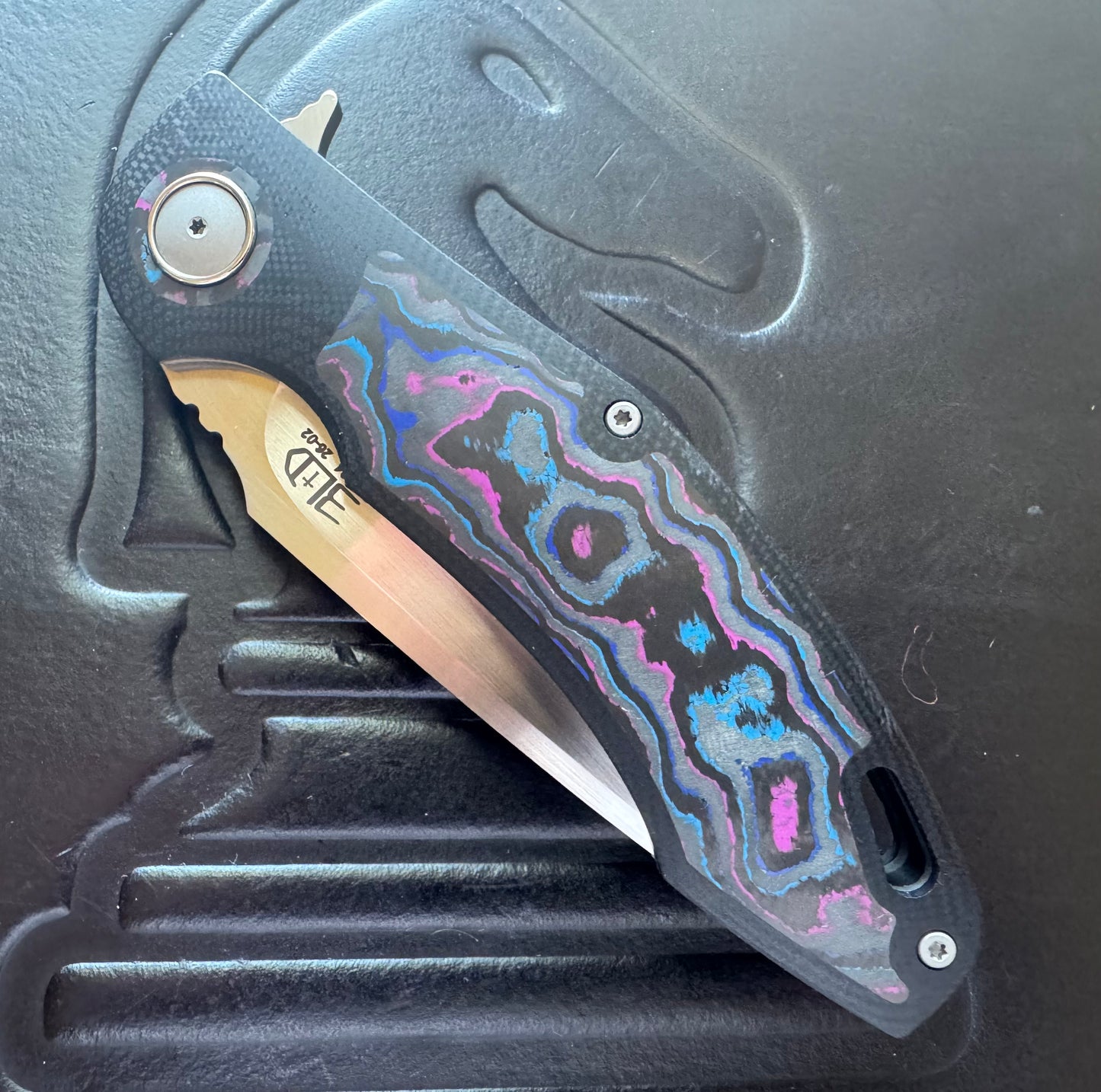 3LD Model H4 Standard RWL 34 Blade with Damtanium CamoCarbon and Black G10 (Riaan Manser)