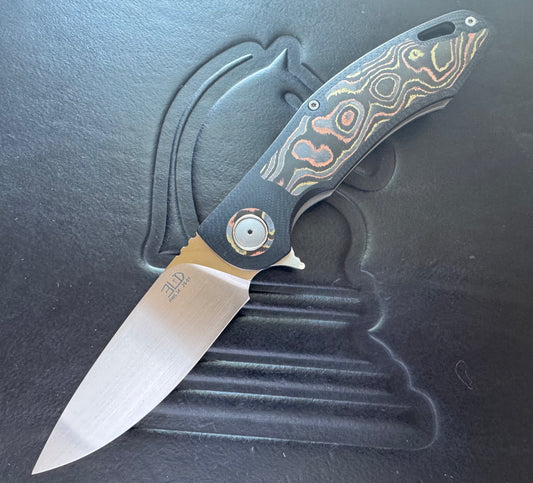 3LD Model H4 Standard RWL 34 Blade with Mokume CamoCarbon and Black G10 (Riaan Manser)