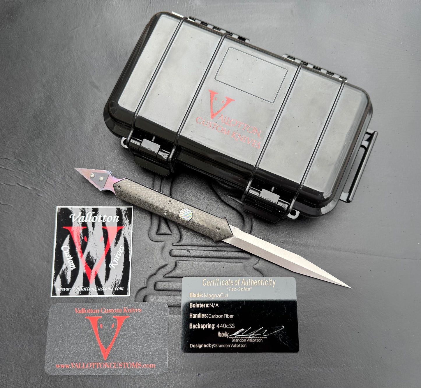 Pre-owned Brandon Vallotten Custom Folder with Magnacut Blade