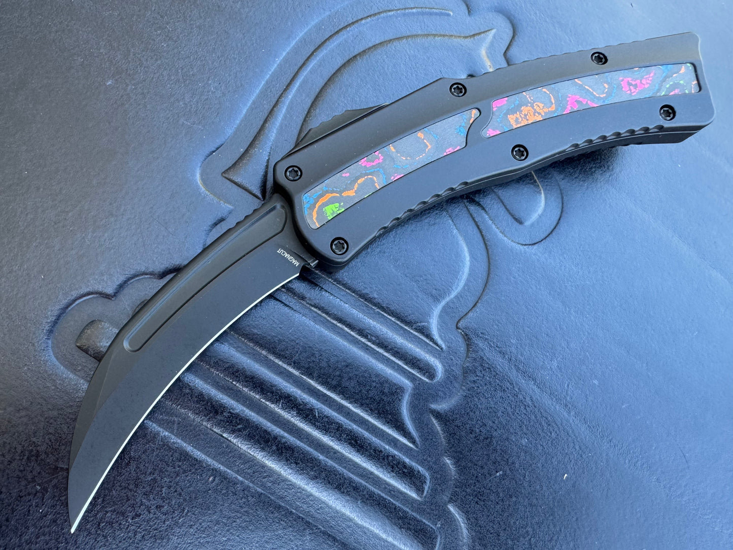 Heretic ROC 80s CamoCarbon Inlay with Magnacut Blade PREOWNED
