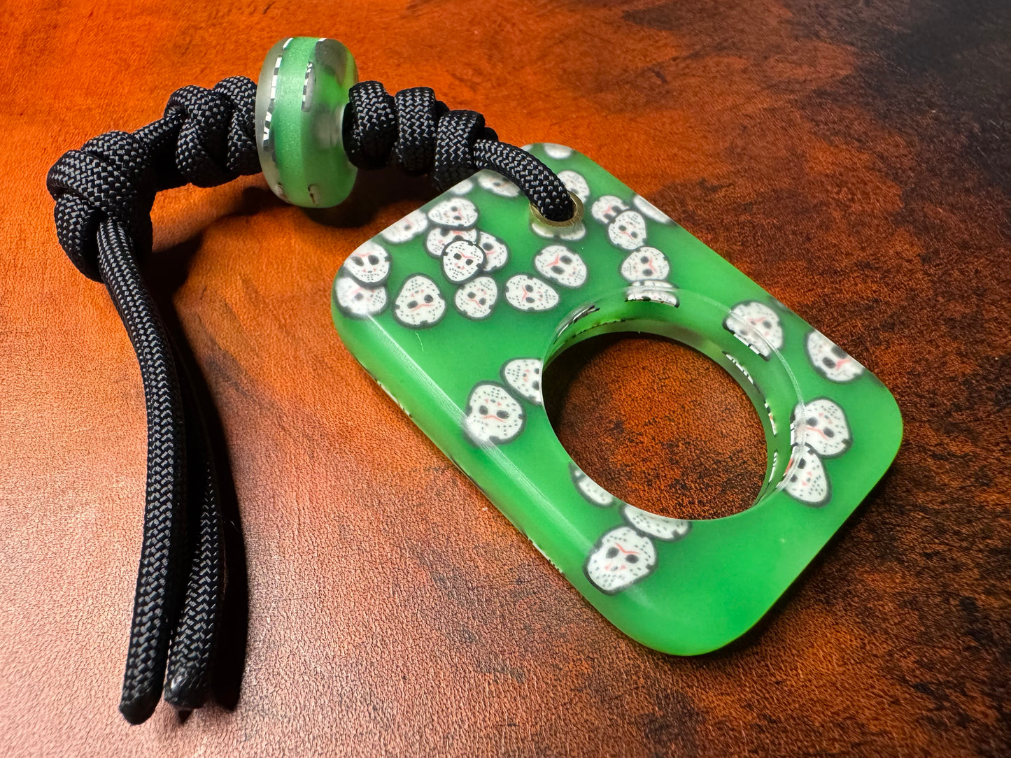 #26 Man Cave EDC Pocket Charm Jason Glow with Green Glow Layers