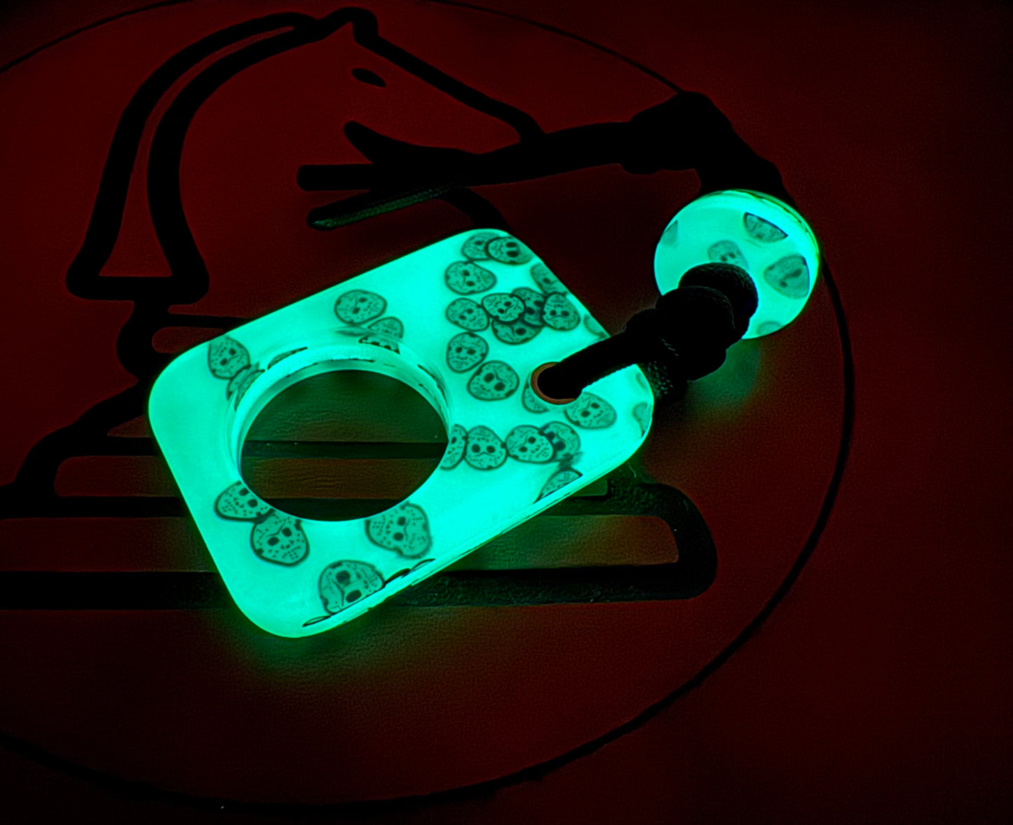 #26 Man Cave EDC Pocket Charm Jason Glow with Green Glow Layers