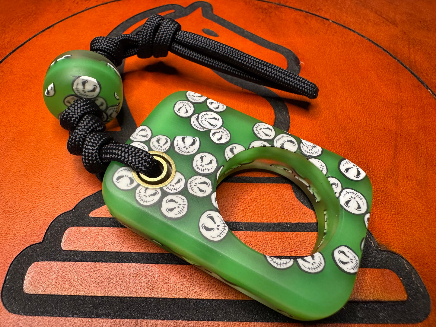 #24 Man Cave EDC Pocket Charm with Jack Skellington and Green Glow
