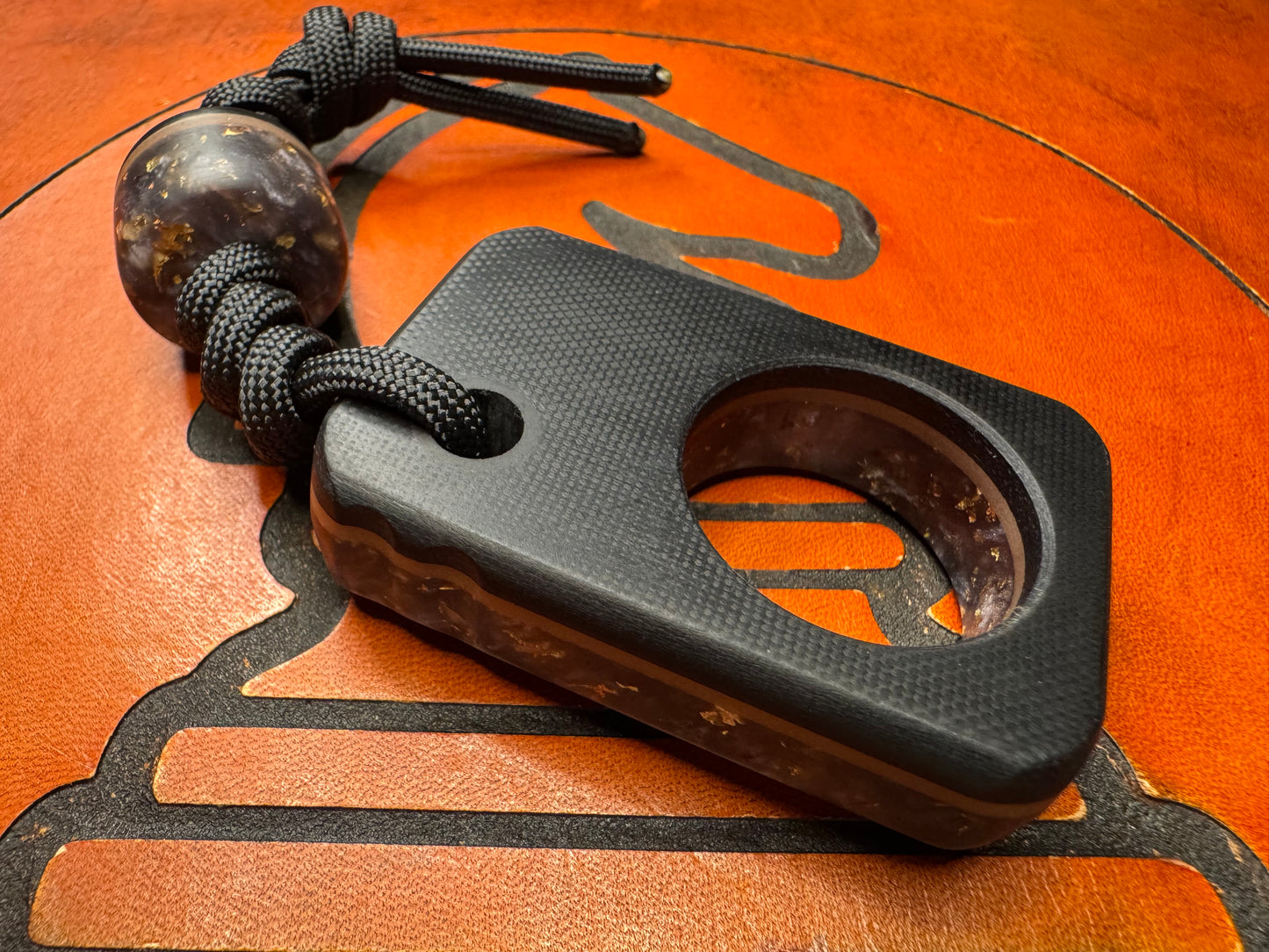 #46 Man Cave EDC Galactic Dust Pocket Charm with Glow Layer and Matching Bead