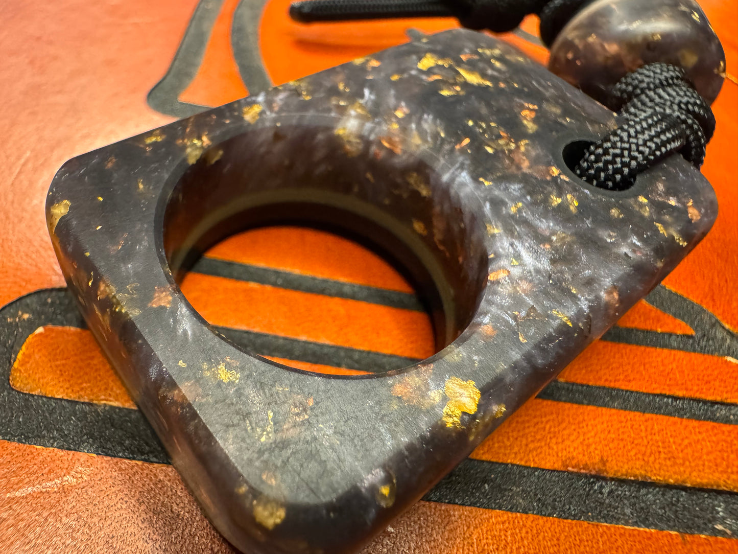 #46 Man Cave EDC Galactic Dust Pocket Charm with Glow Layer and Matching Bead