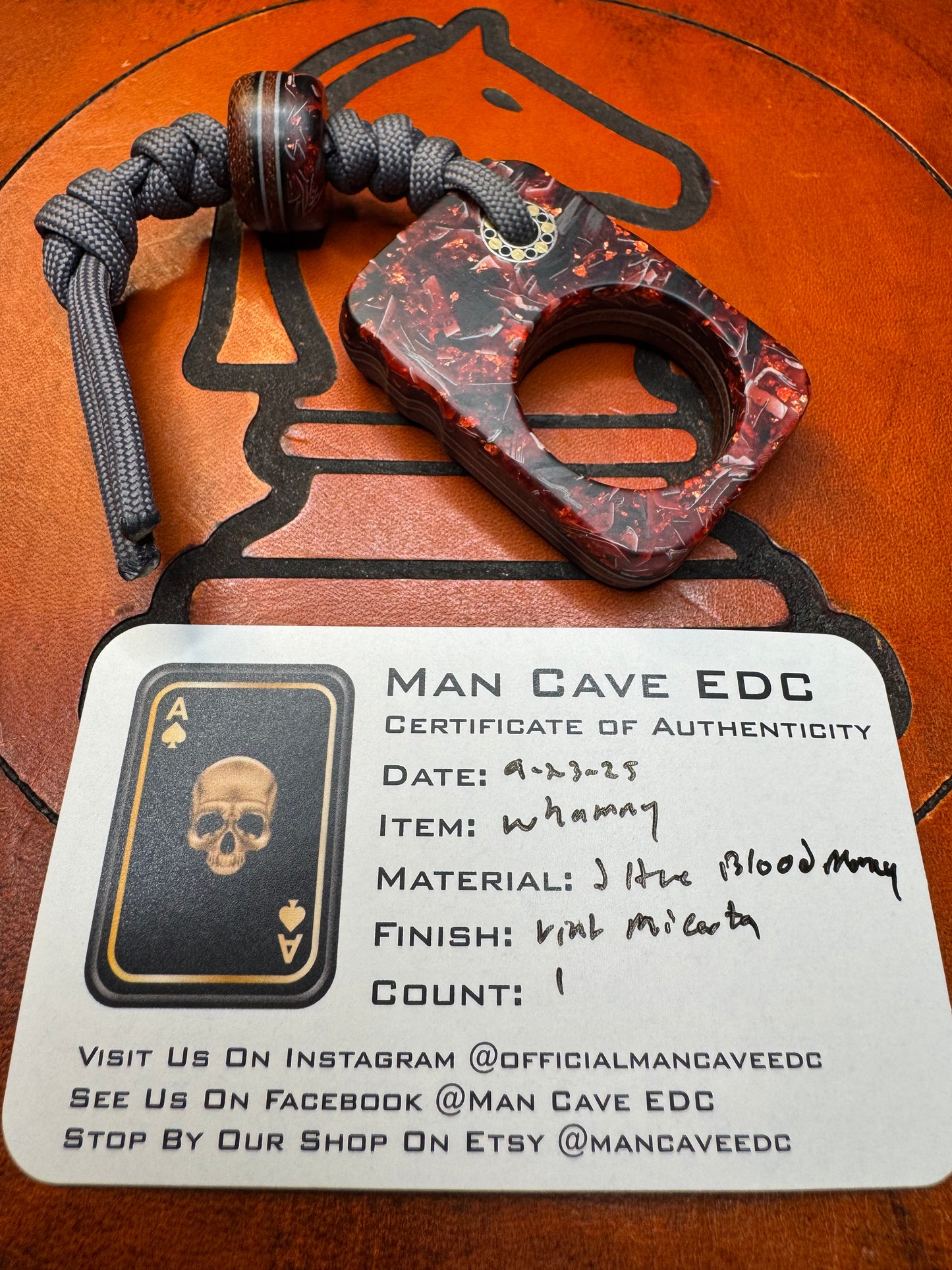 Man Cave EDC Blood Money Pocket Charm (non glow)