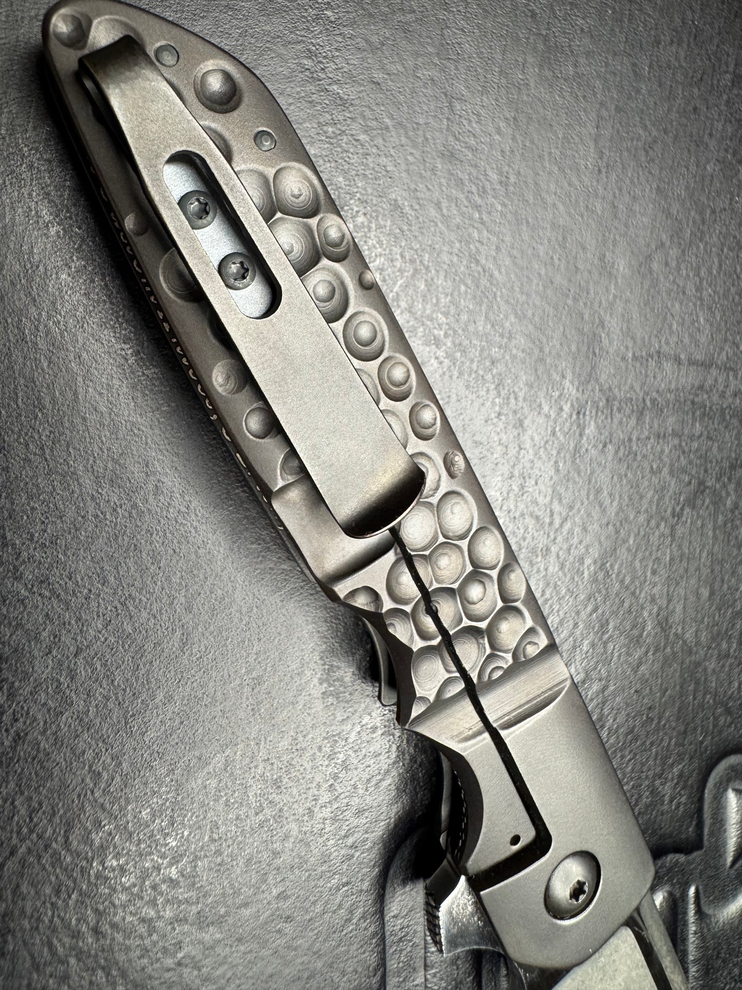 Clark Custom Model 65 with CPM 3V Blade and Cobblestone Handle Milling