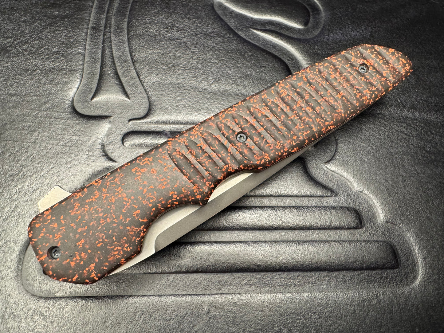 Clark Custom Model 65 Crimson Grip Tech Handle with CPM Magnacut Steel Blade