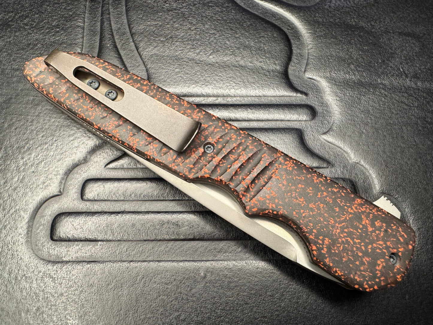 Clark Custom Model 65 Crimson Grip Tech Handle with CPM Magnacut Steel Blade