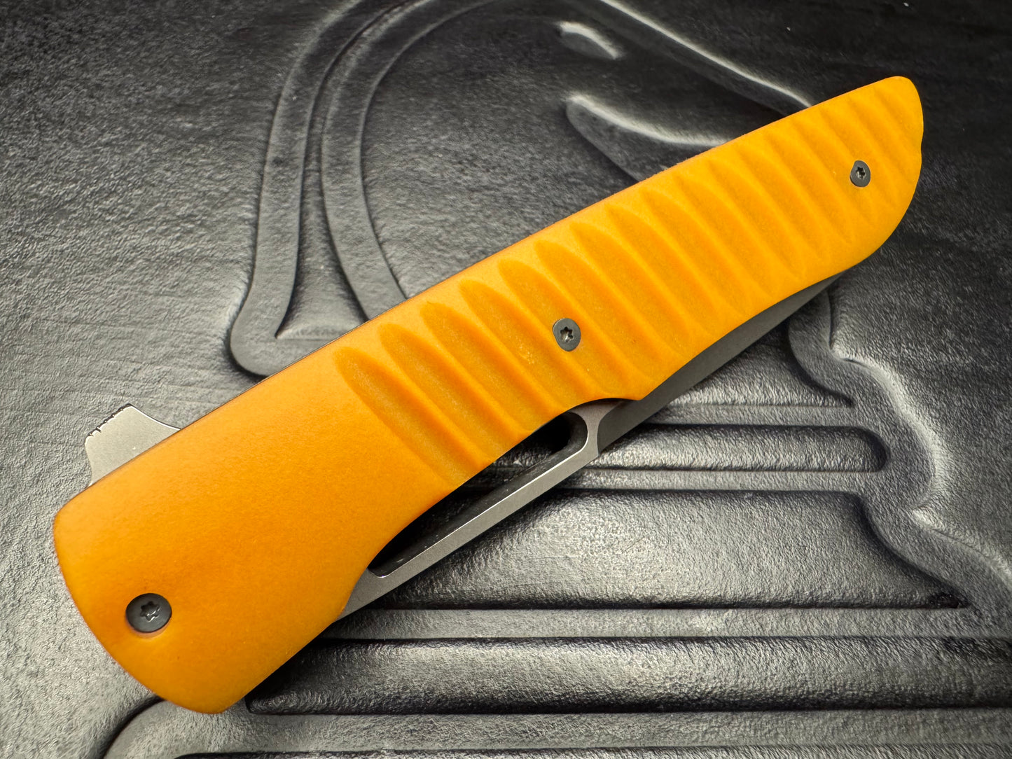 Clark Custom Model 48 S60V Blade with Natural Paper Micarta Handle