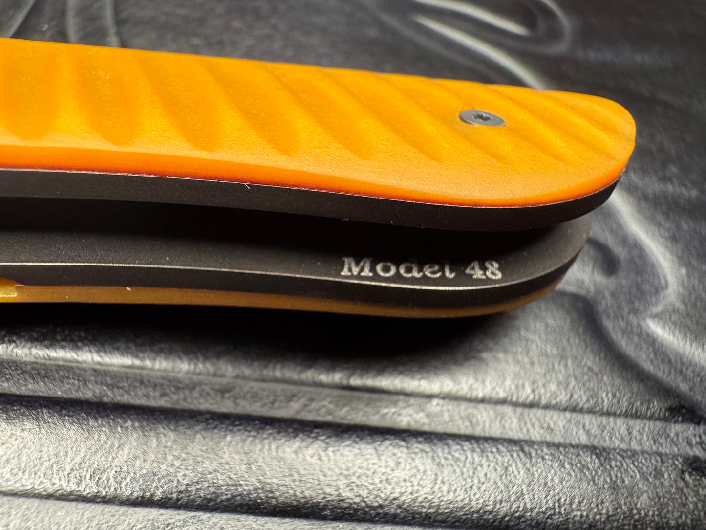 Clark Custom Model 48 S60V Blade with Natural Paper Micarta Handle