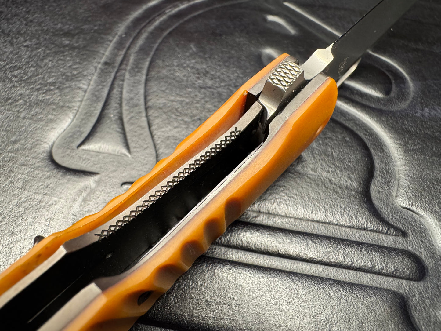 Clark Custom Model 48 S60V Blade with Natural Paper Micarta Handle