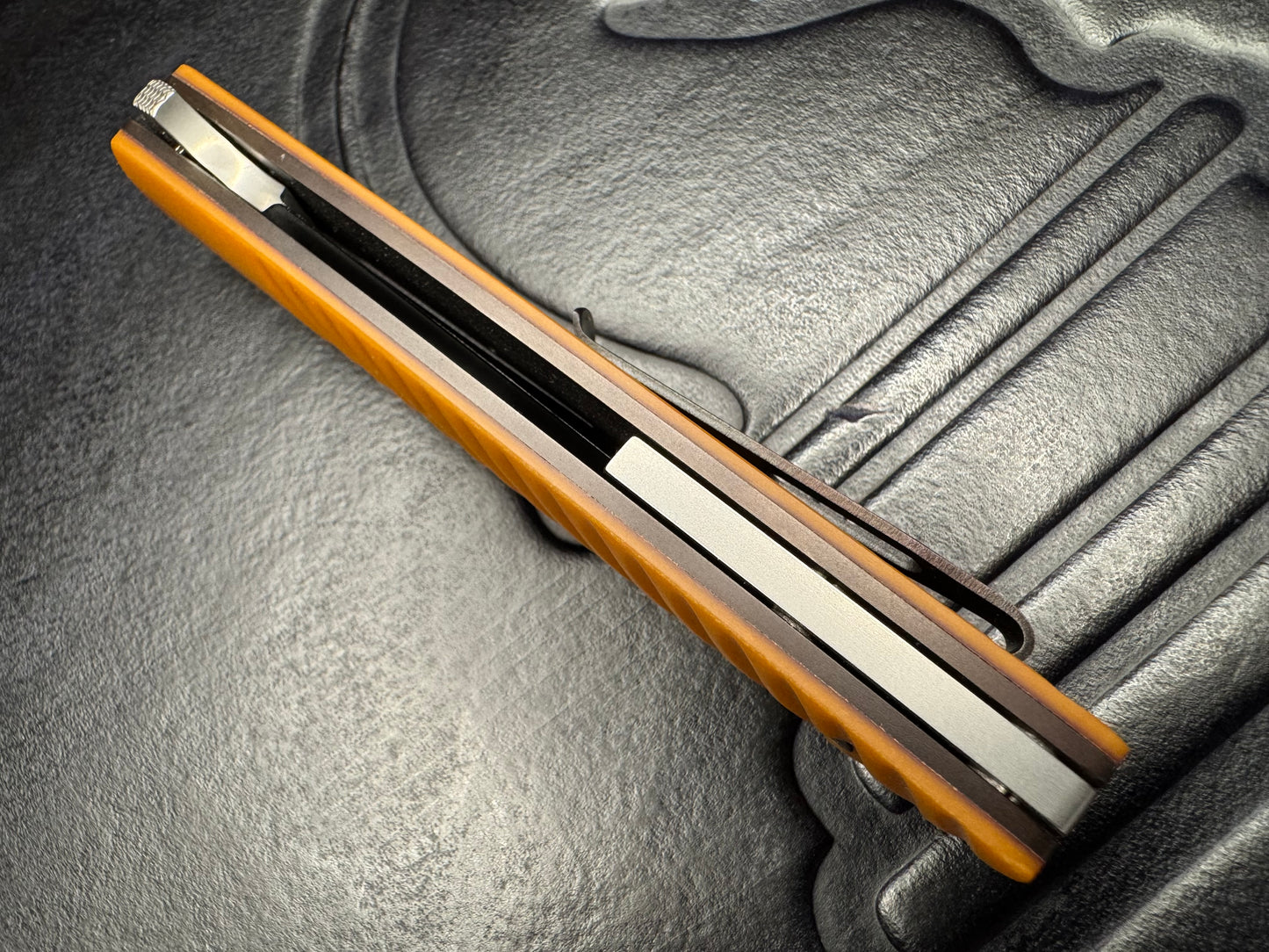 Clark Custom Model 48 S60V Blade with Natural Paper Micarta Handle