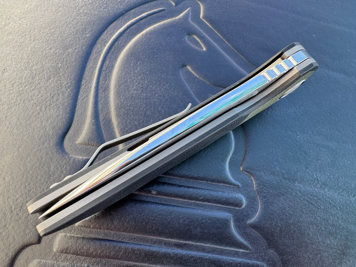 3LD Model W5 Standard RWL 34 Blade with Green G10 Inlay (Riaan Manser)