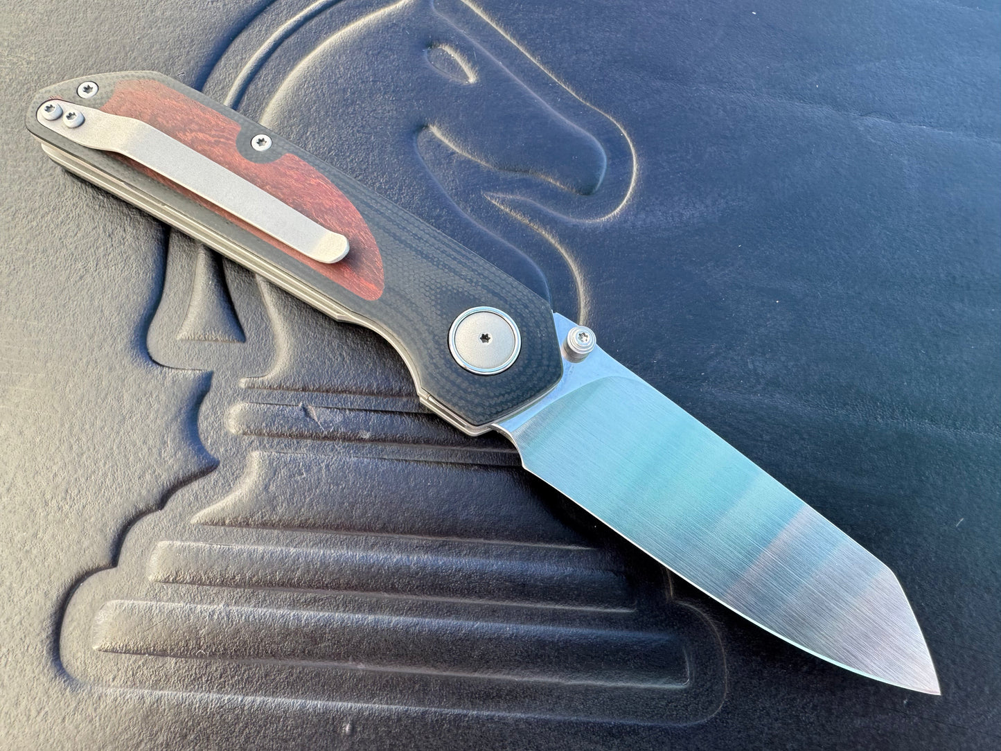 3LD Model L9 Midi Custom Folding Knife (Snake Bean Wood Inlay)