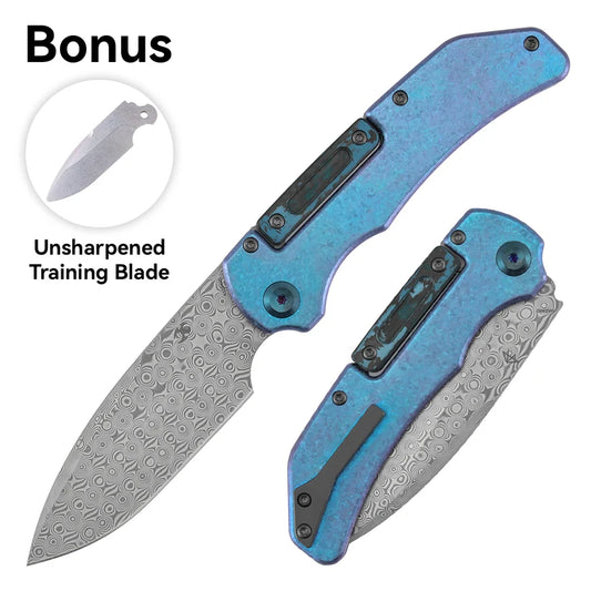 Kansept Hazard Bali Lock Crystallized Titanium & Artic Storm Fatcarbon Handle K1104H5