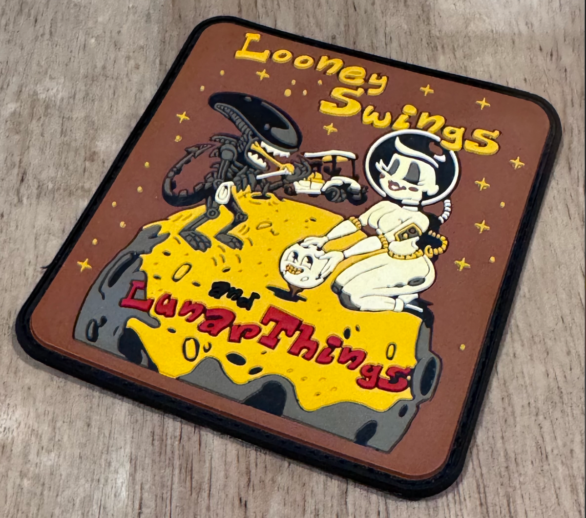 D Rocket Design Rocket Girl Looney Swings Patch