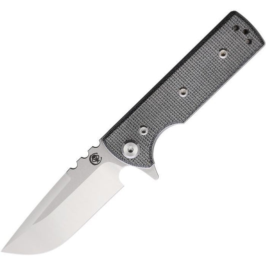 Chaves TAK Elmax Satin Blade Drop Point with Black Micarta Handle